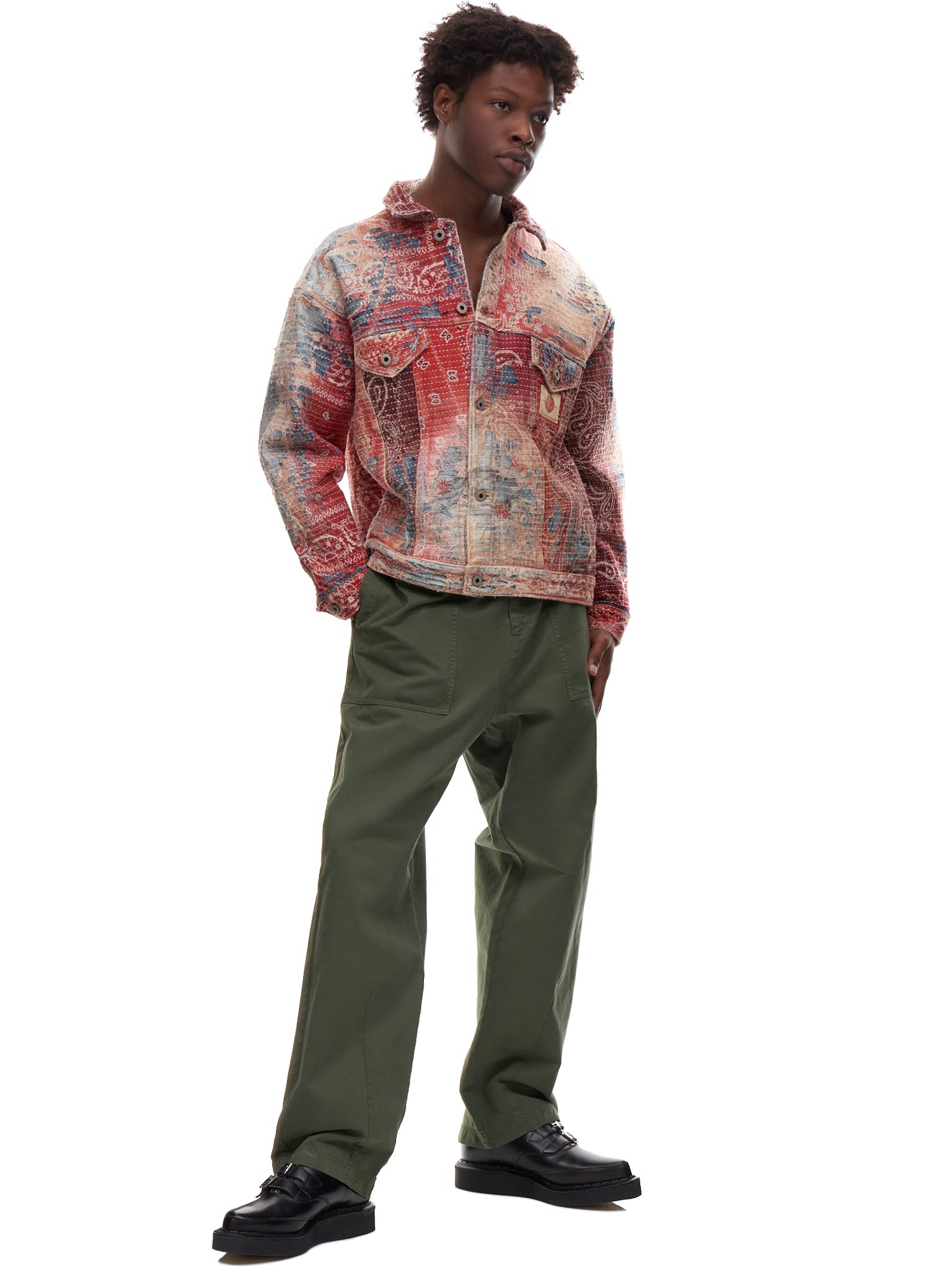 Proleta Re Art Bandana Denim Jacket | H. Lorenzo - styled 