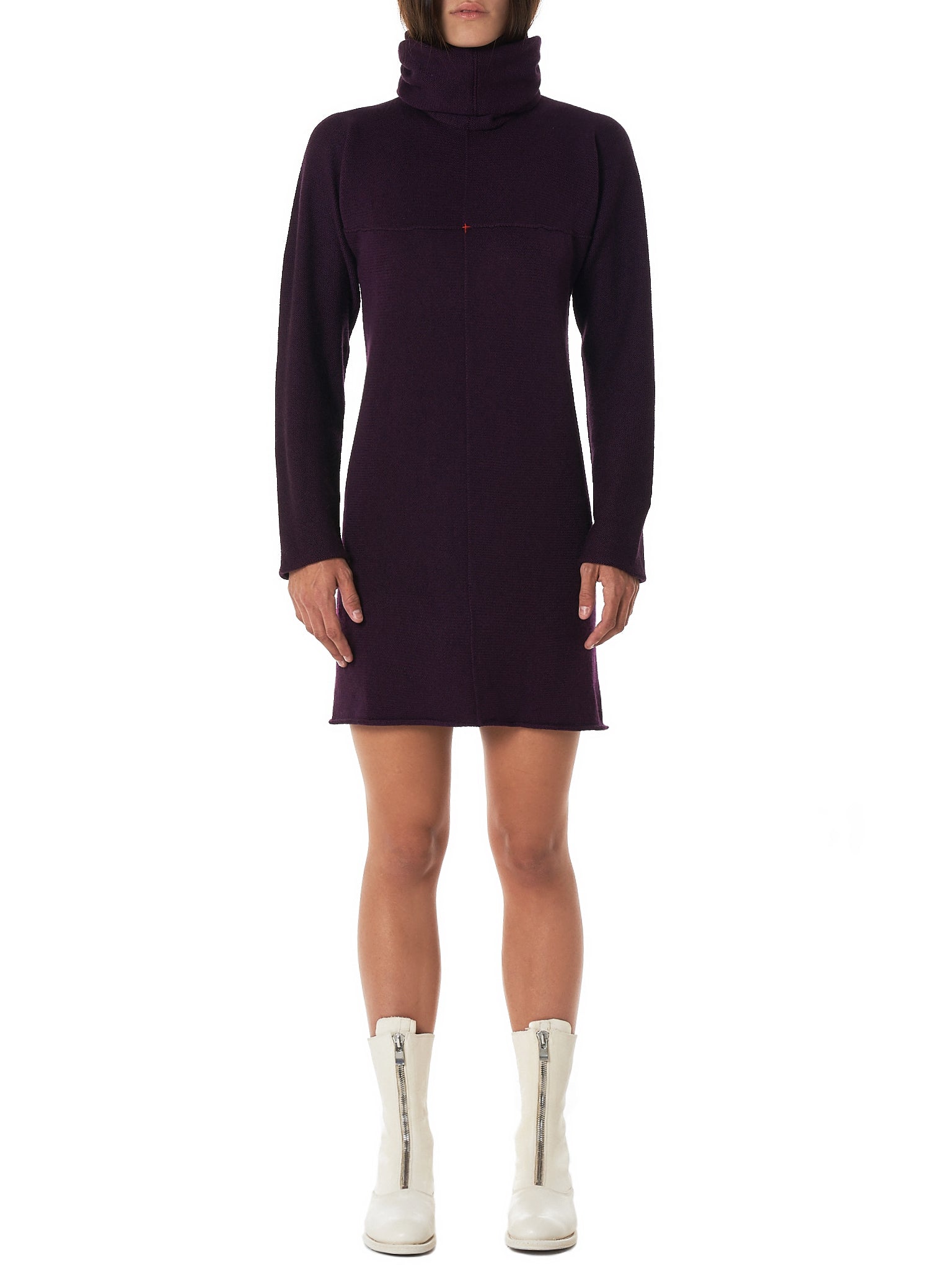 Single Cut Turtleneck Dress (NTW221DNL-FMW1-WINE)