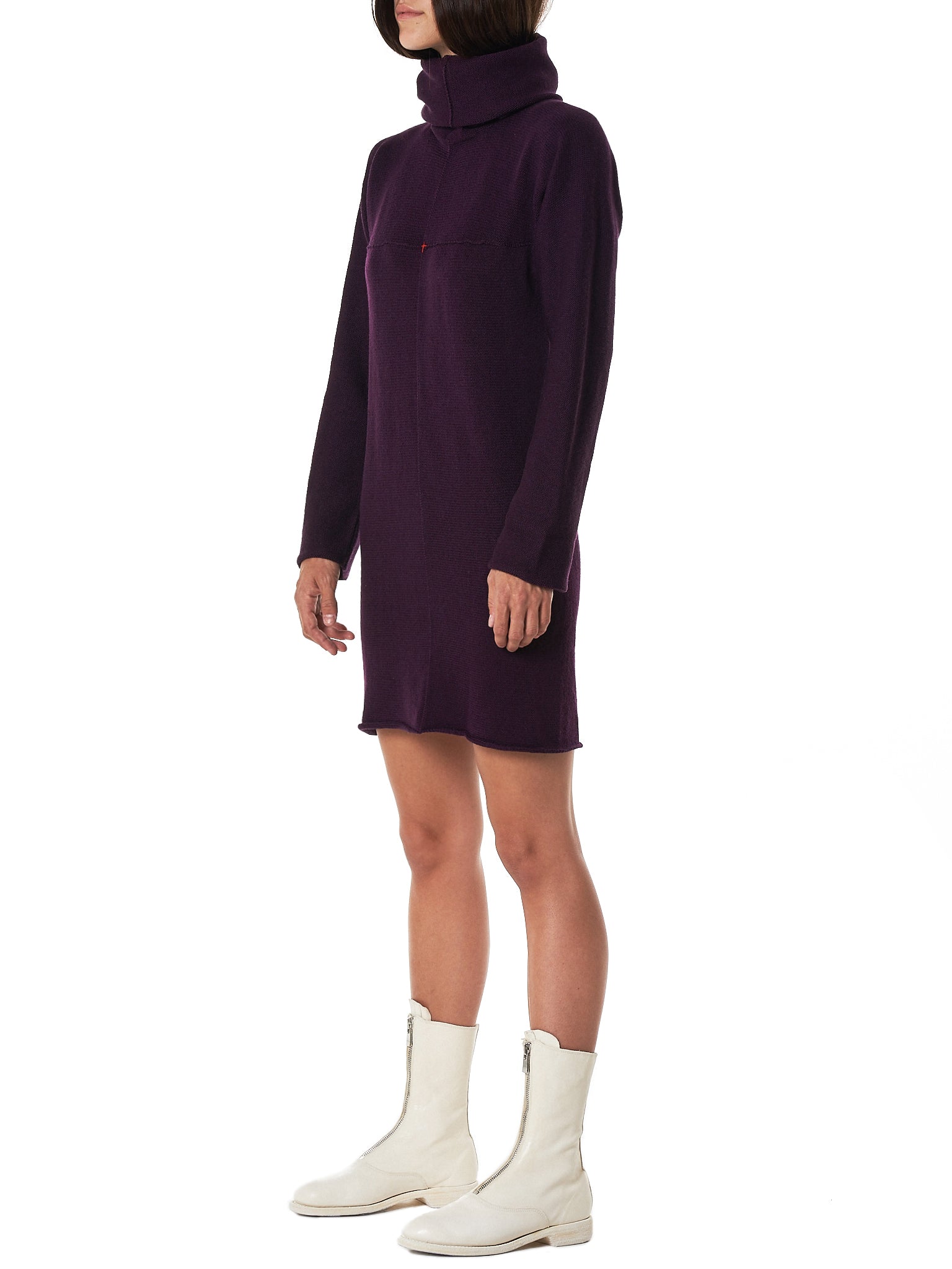 Single Cut Turtleneck Dress (NTW221DNL-FMW1-WINE)