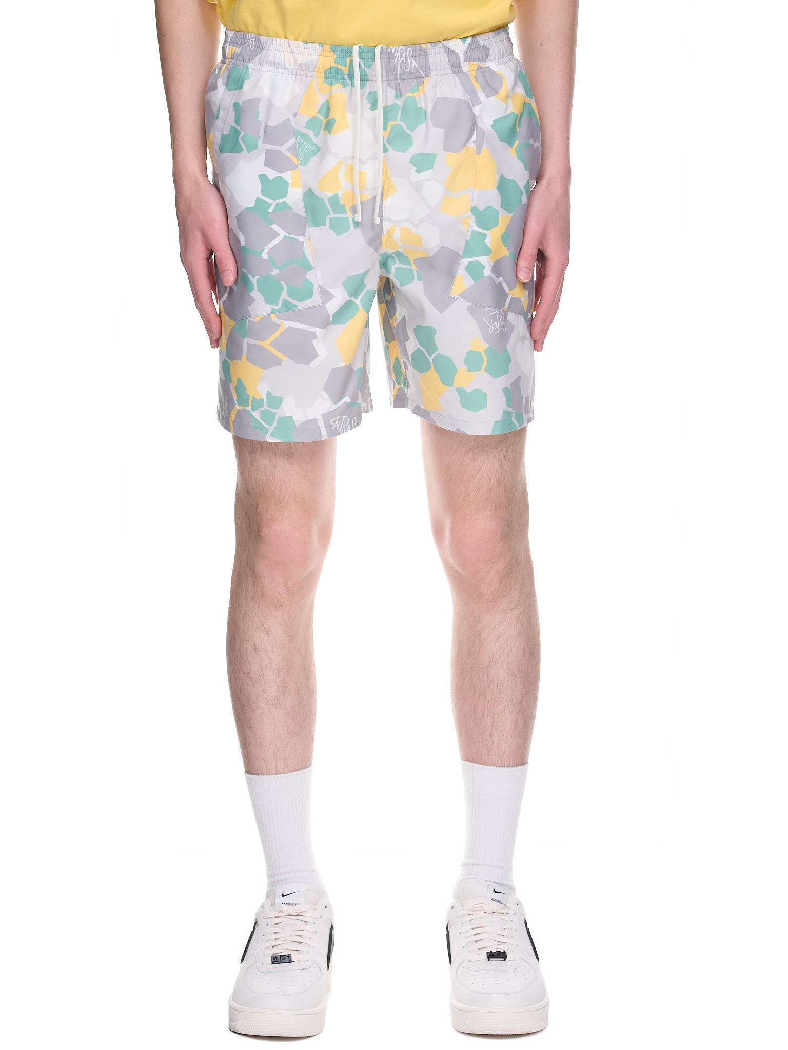 Camo Swim Shorts (OBJ00230714-YELLOW-CAMO)