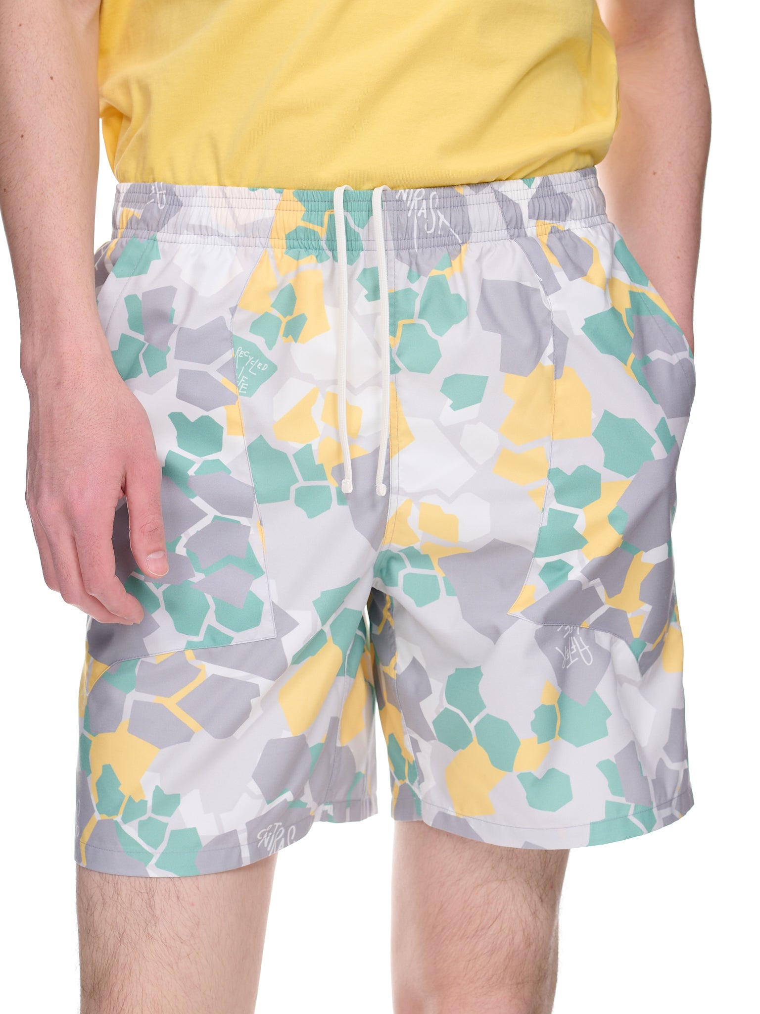 Camo Swim Shorts (OBJ00230714-YELLOW-CAMO)