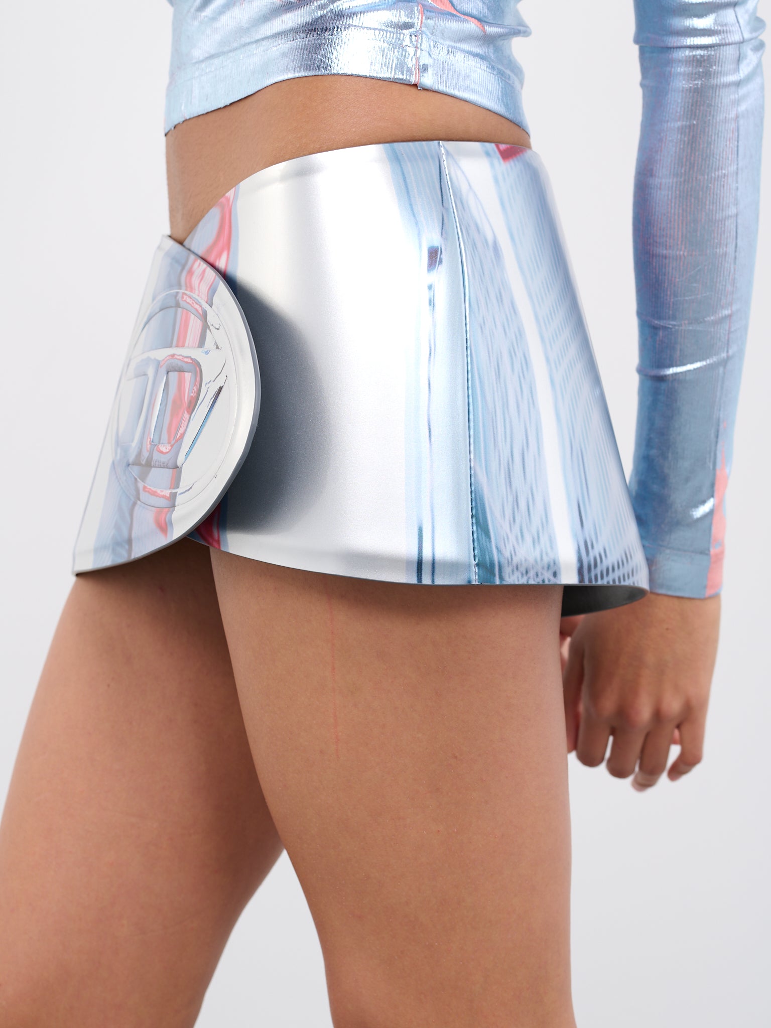 B-Berny Belt Micro Skirt (OVAL-D-B-BERNY-SILVER)