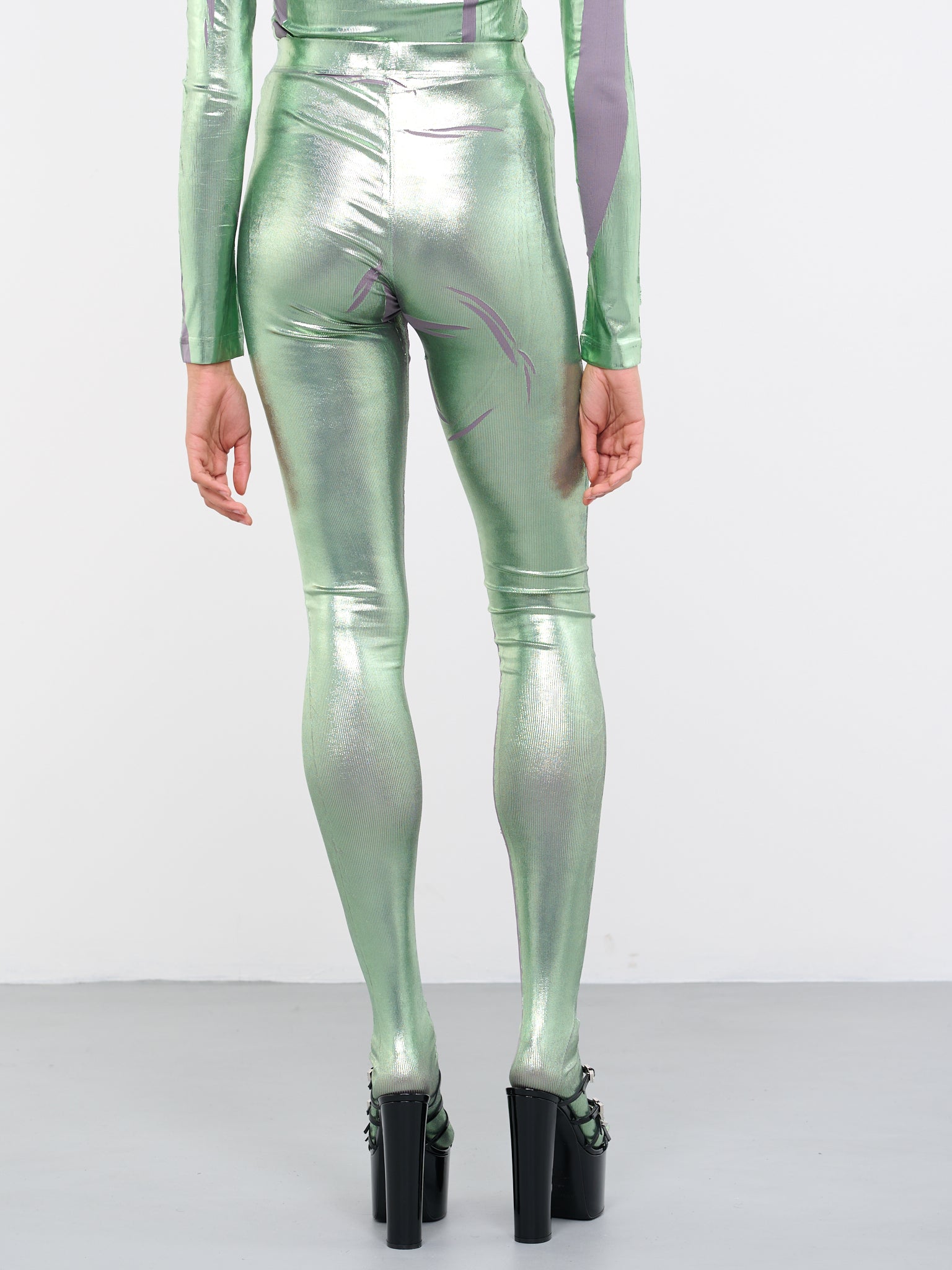 P-Koll-H1 Metallic Leggings (P-KOLL-H1-LIGHT-GREEN)