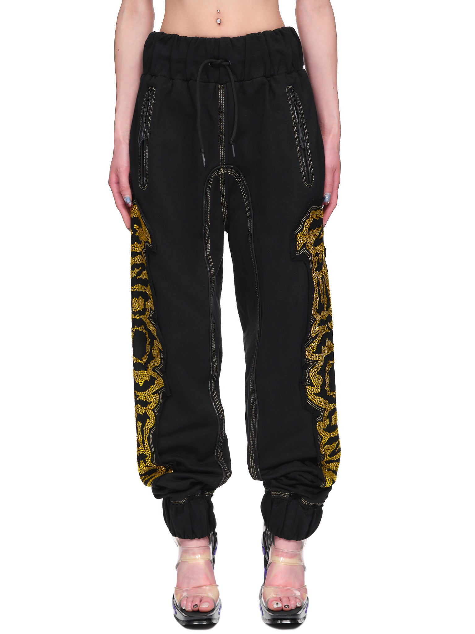 Crystal Logo Sweatpants (P022BK-BLACK)