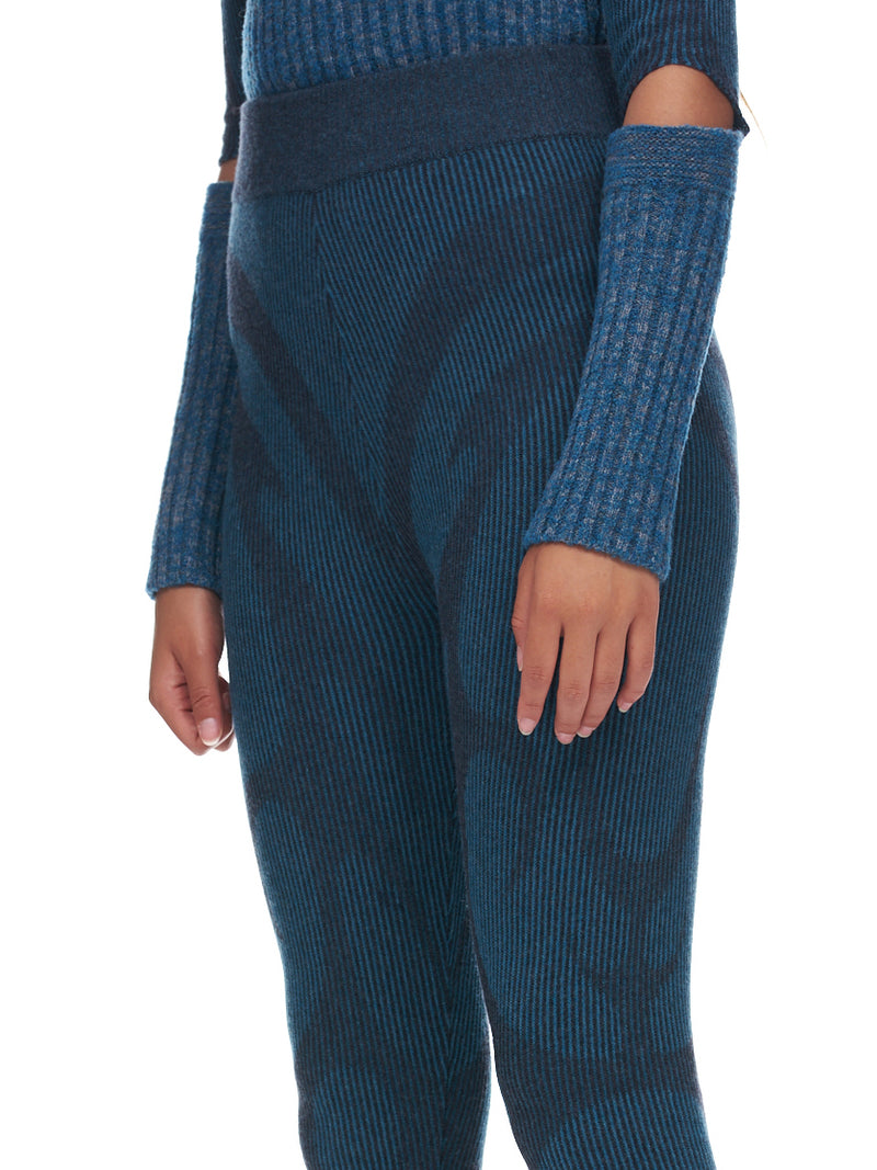 Jacquard Knit Leggings (PA01514932-0932-AZURE-CHARCOAL)