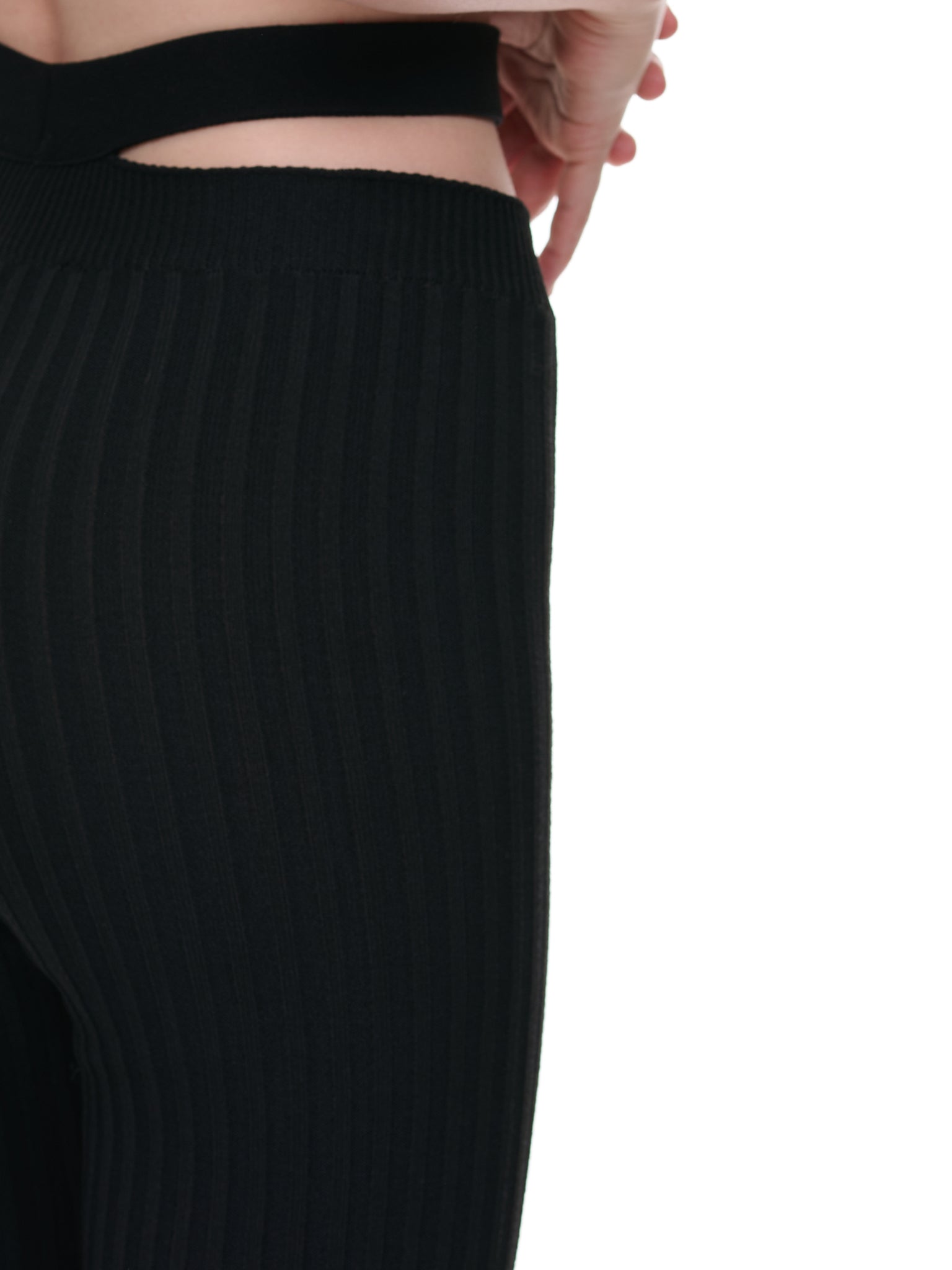 Knit Flare Pants (PA06770473-BLACK)