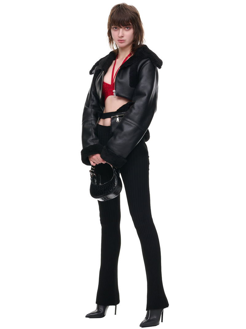 Knit Flare Pants (PA06770473-BLACK)