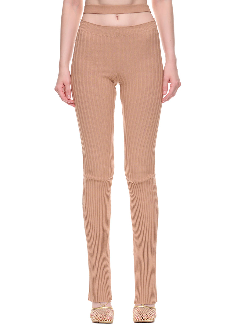 Knit Flare Pants (PA06770476-NUDE)