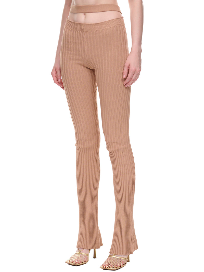 Knit Flare Pants (PA06770476-NUDE)