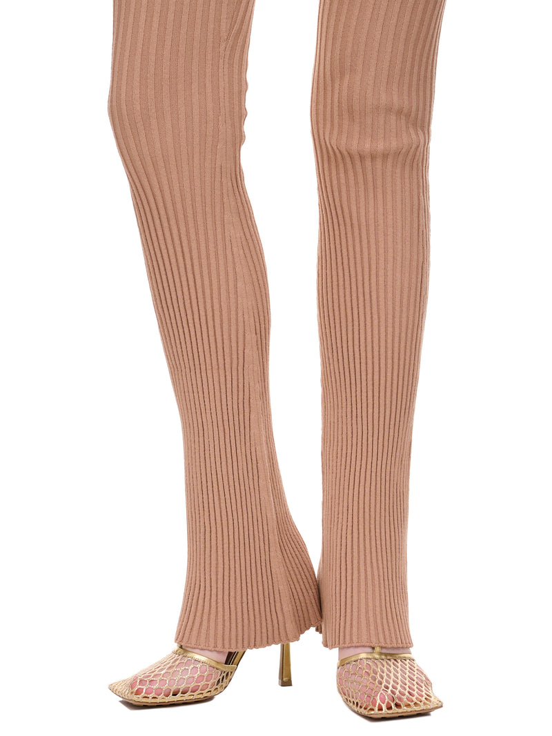 Knit Flare Pants (PA06770476-NUDE)