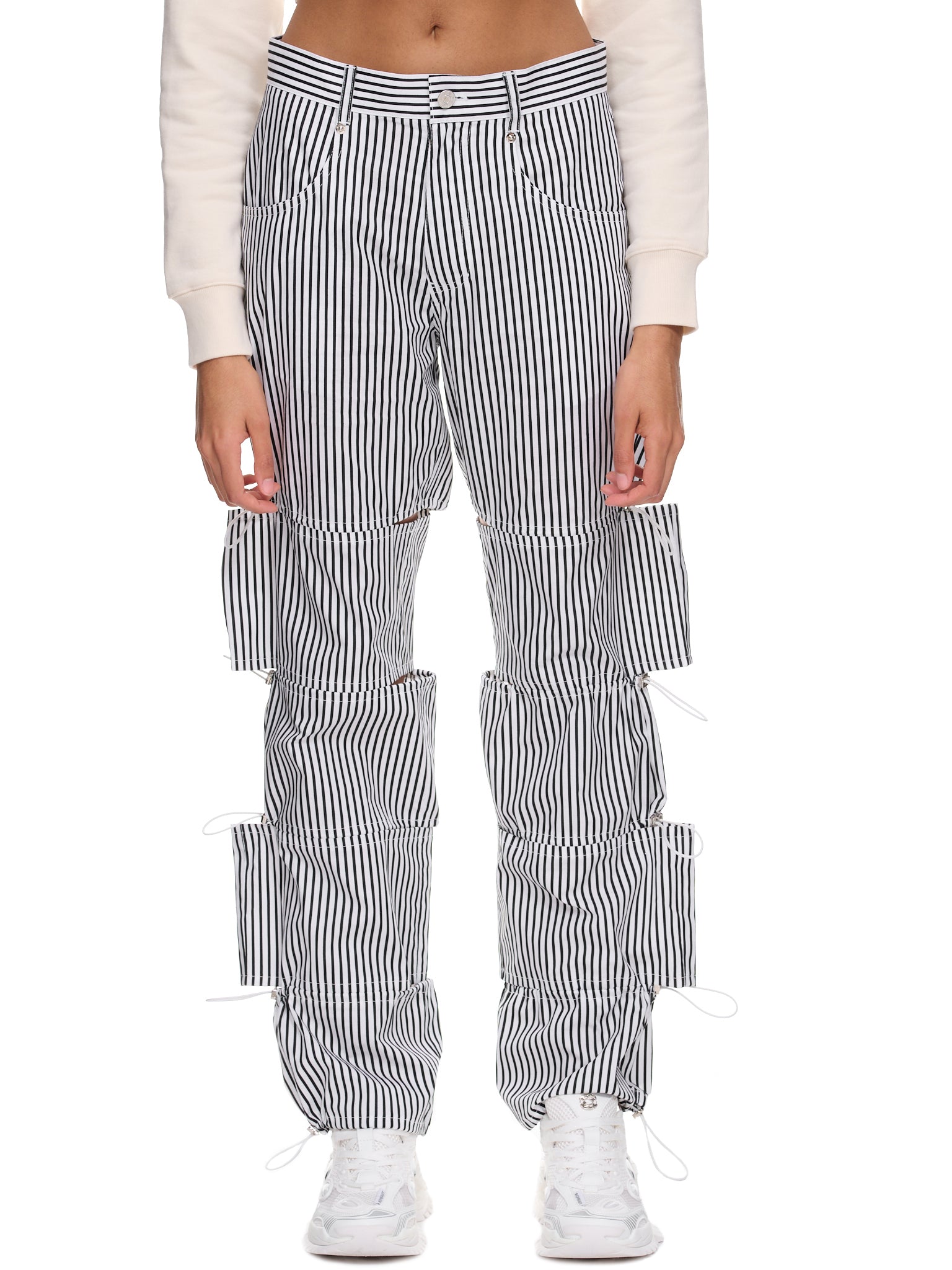 Stripe Slash Pants (PA07-BLACK)