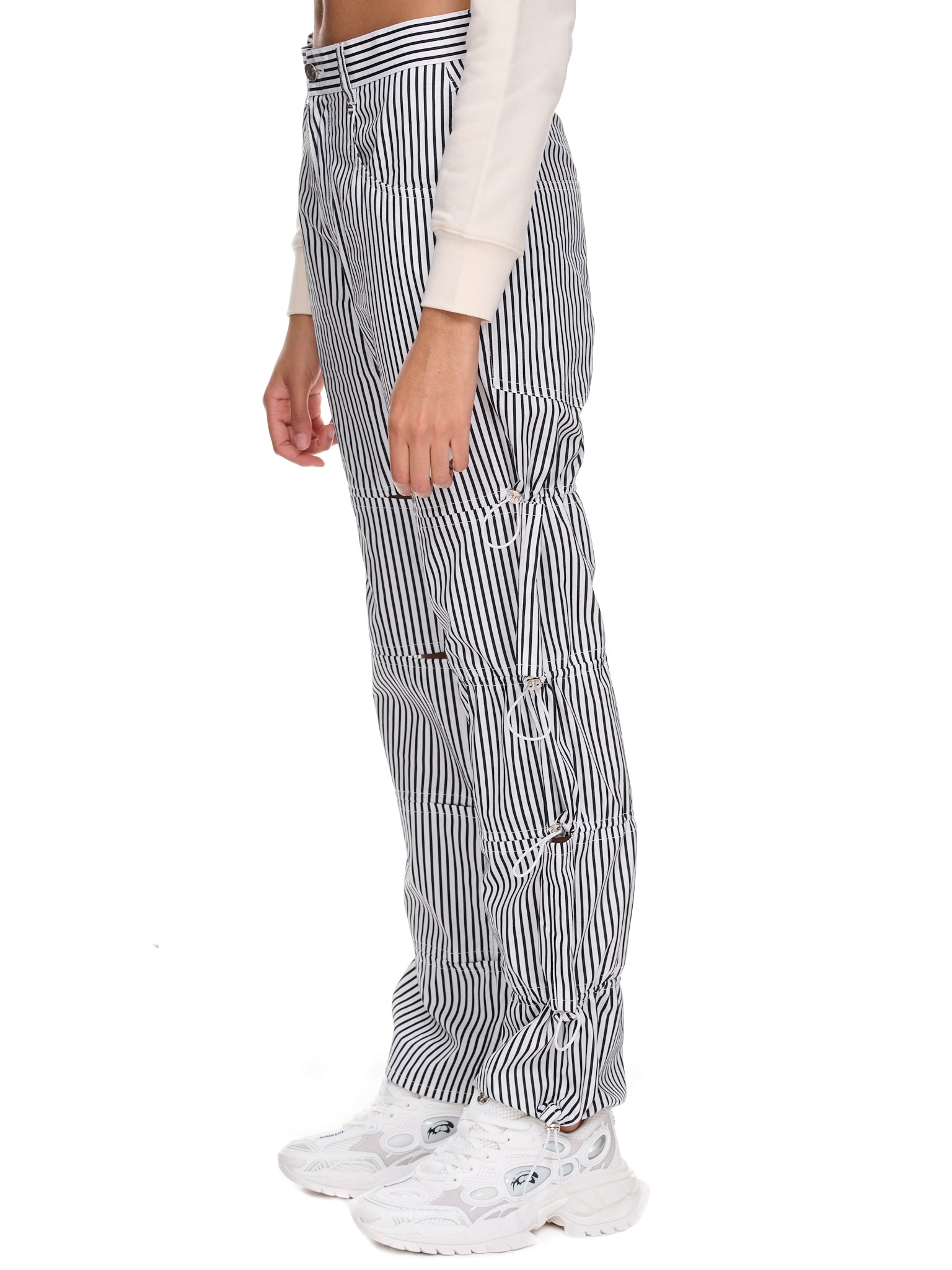 Stripe Slash Pants (PA07-BLACK)