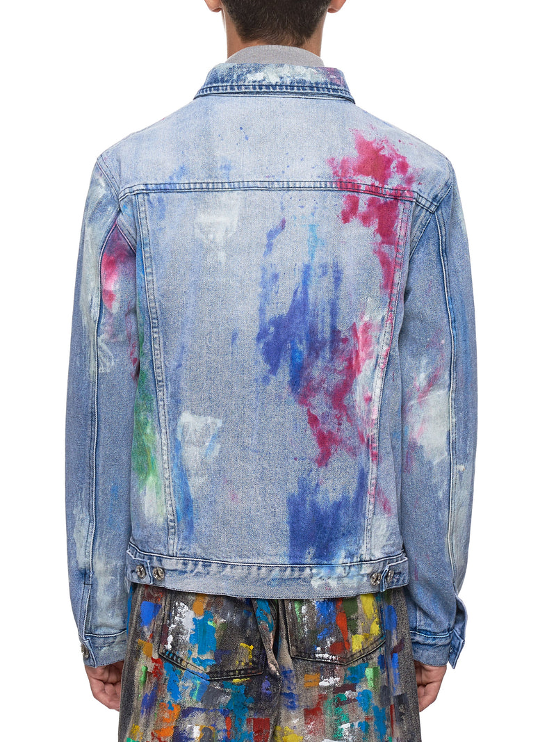 Geo Denim Jacket - Hlorenzo Back