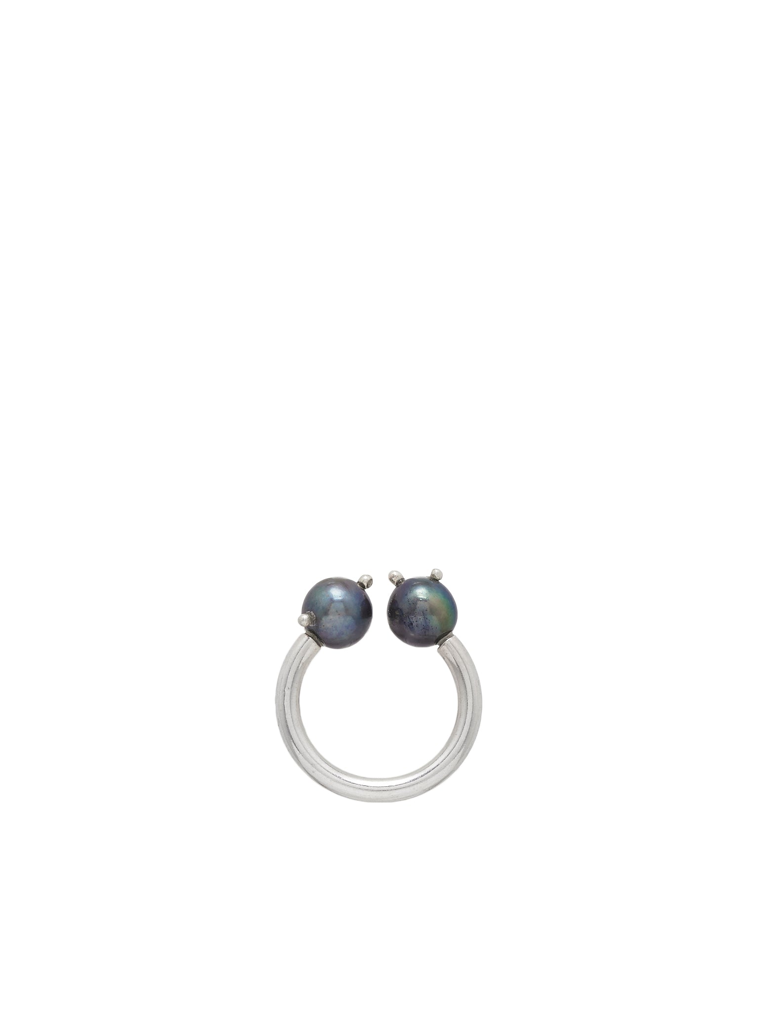 Grey Pierced Pearl Ring (PERLA-PIERCING-GREY-PEARL)