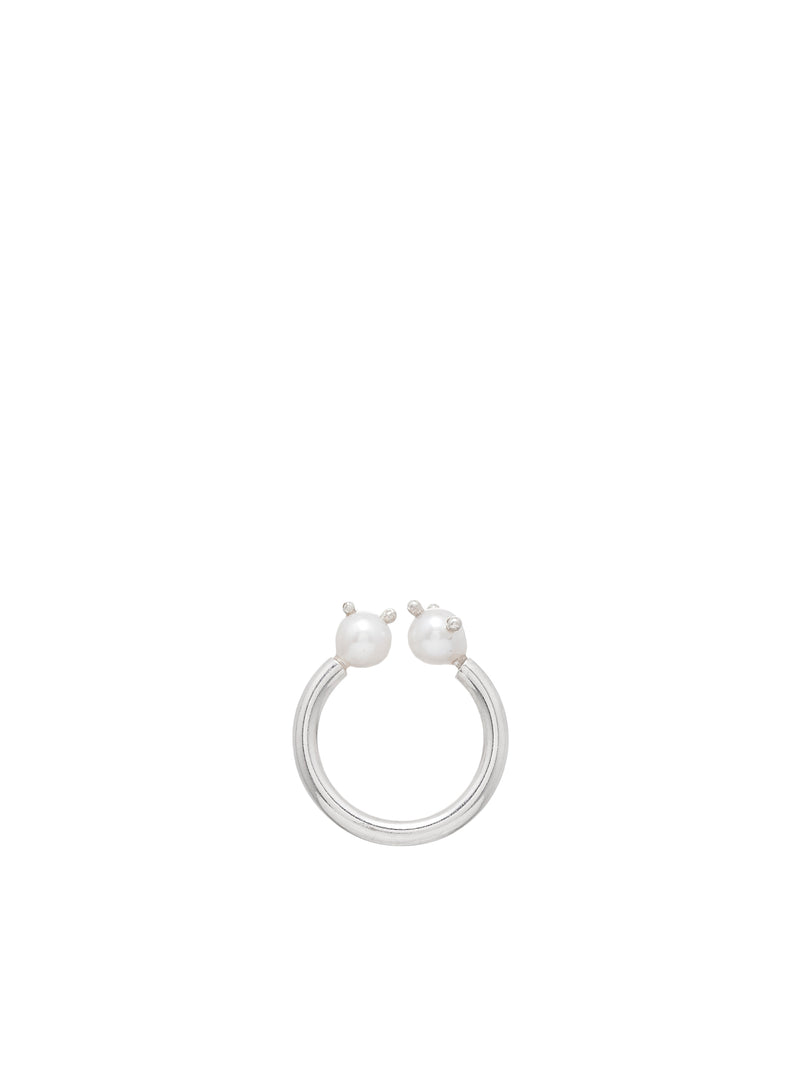 White Pierced Pearl Ring (PERLA-PIERCING-WHITE-PEARL)
