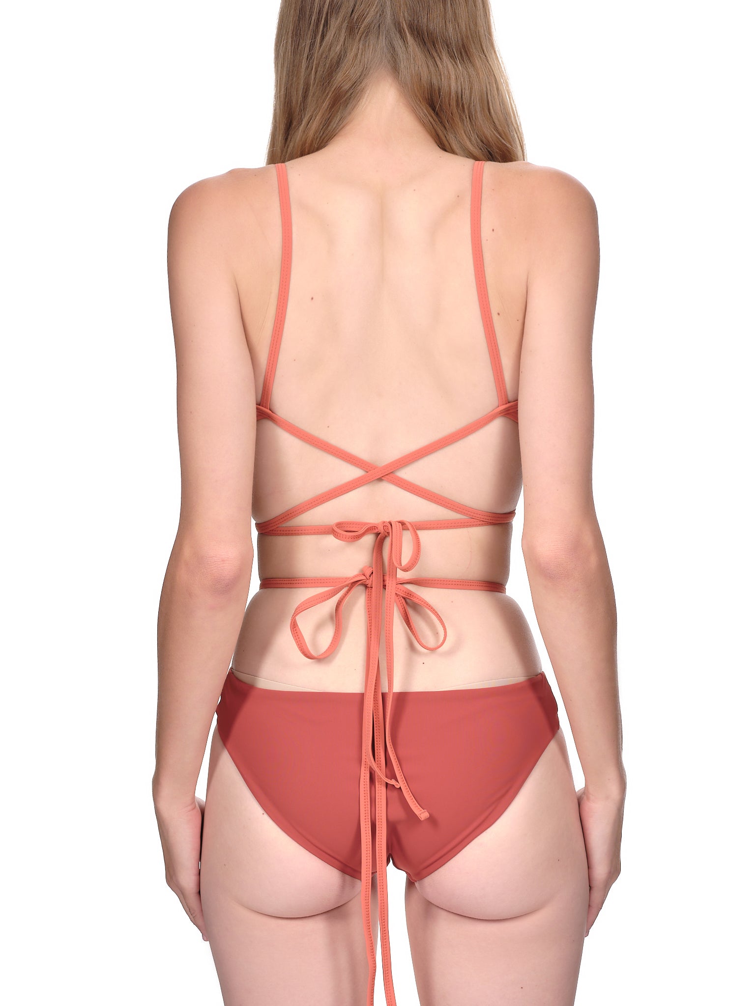 Wrapped Tie Bikini Top (PF22SWIM05-TERRACOTTA-MULTI)