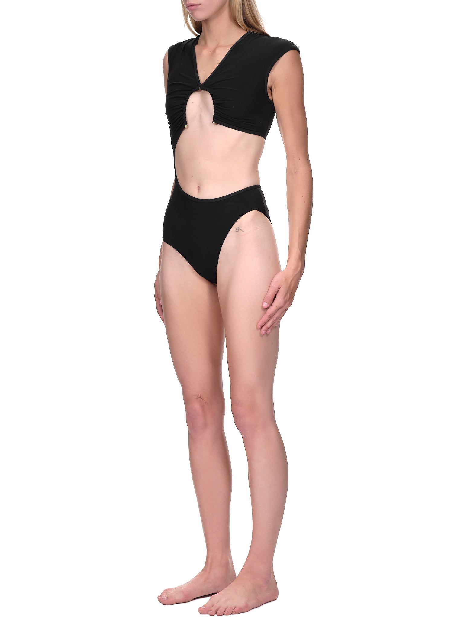 Asymmetric Swimsuit (PF22SWIM24-BLACK)