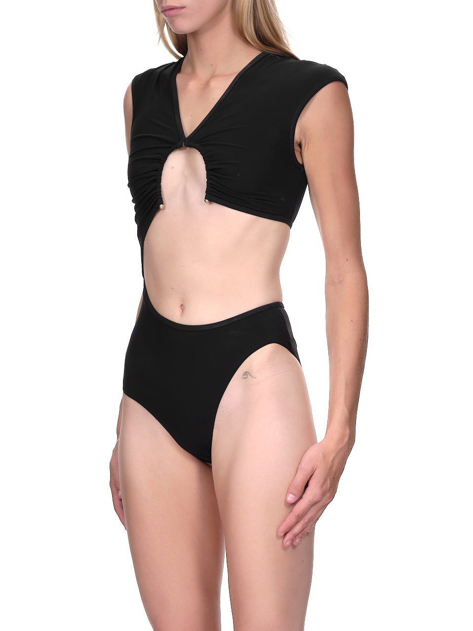 Asymmetric Swimsuit (PF22SWIM24-BLACK)