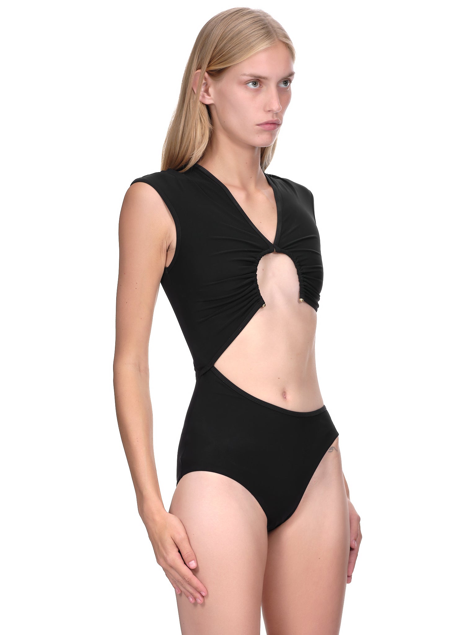 Asymmetric Swimsuit (PF22SWIM24-BLACK)