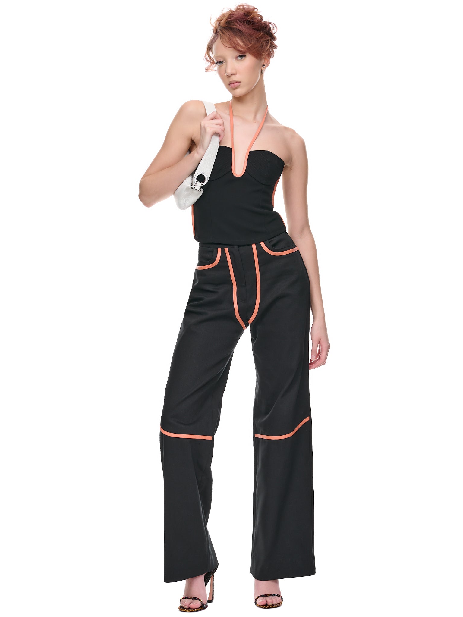 Nassia Singlet Top (PG395-NASSIA-BLACK-CORAL)