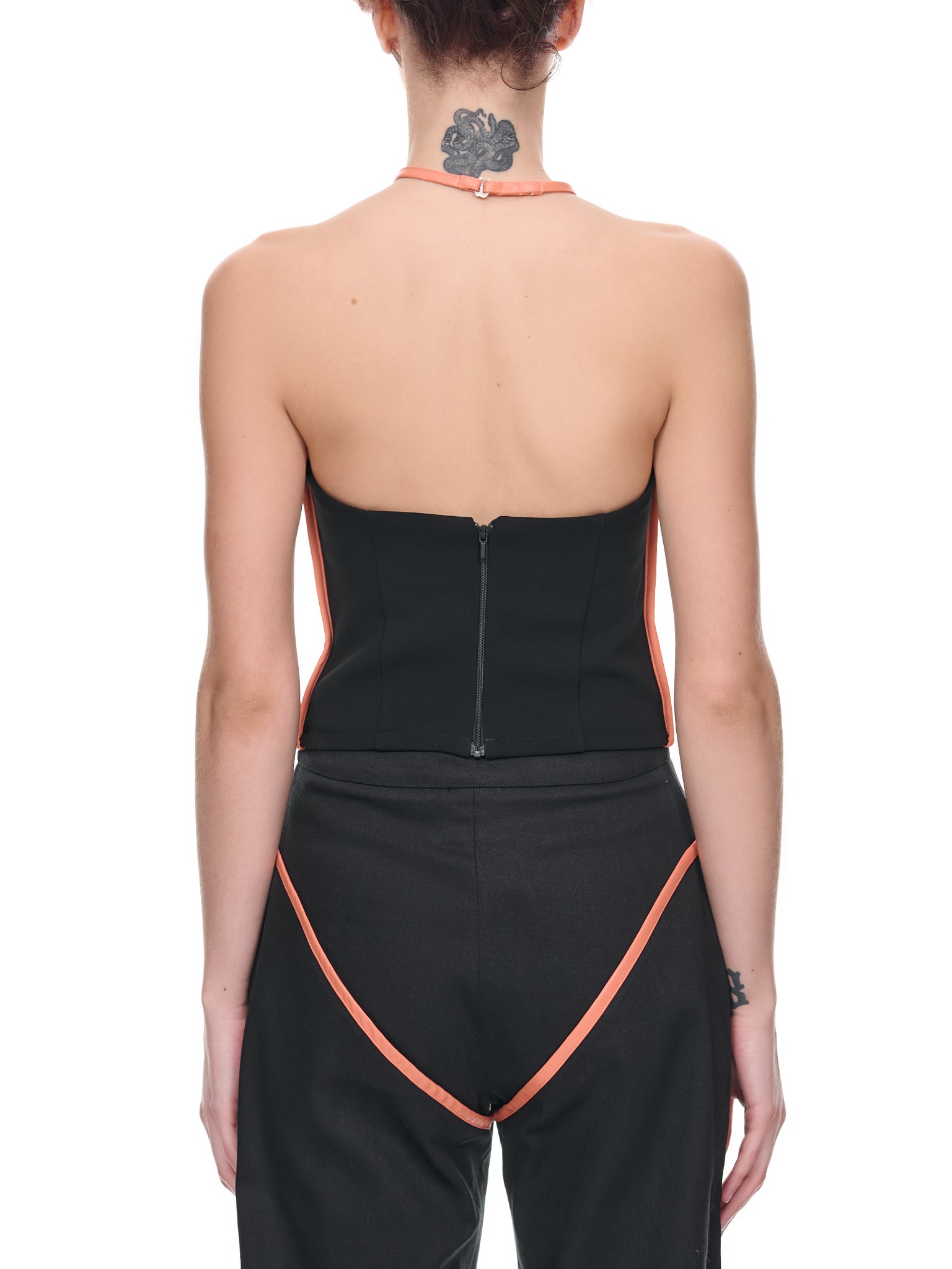 Nassia Singlet Top (PG395-NASSIA-BLACK-CORAL)