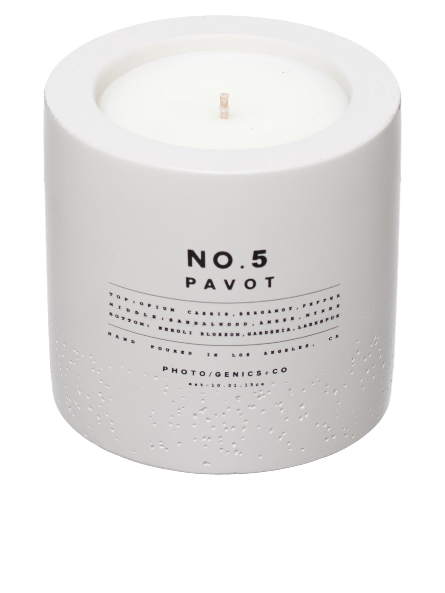 No. 5 Pavot Concrete Candle (PGCOACCL5-9-OZ-PAVOT)