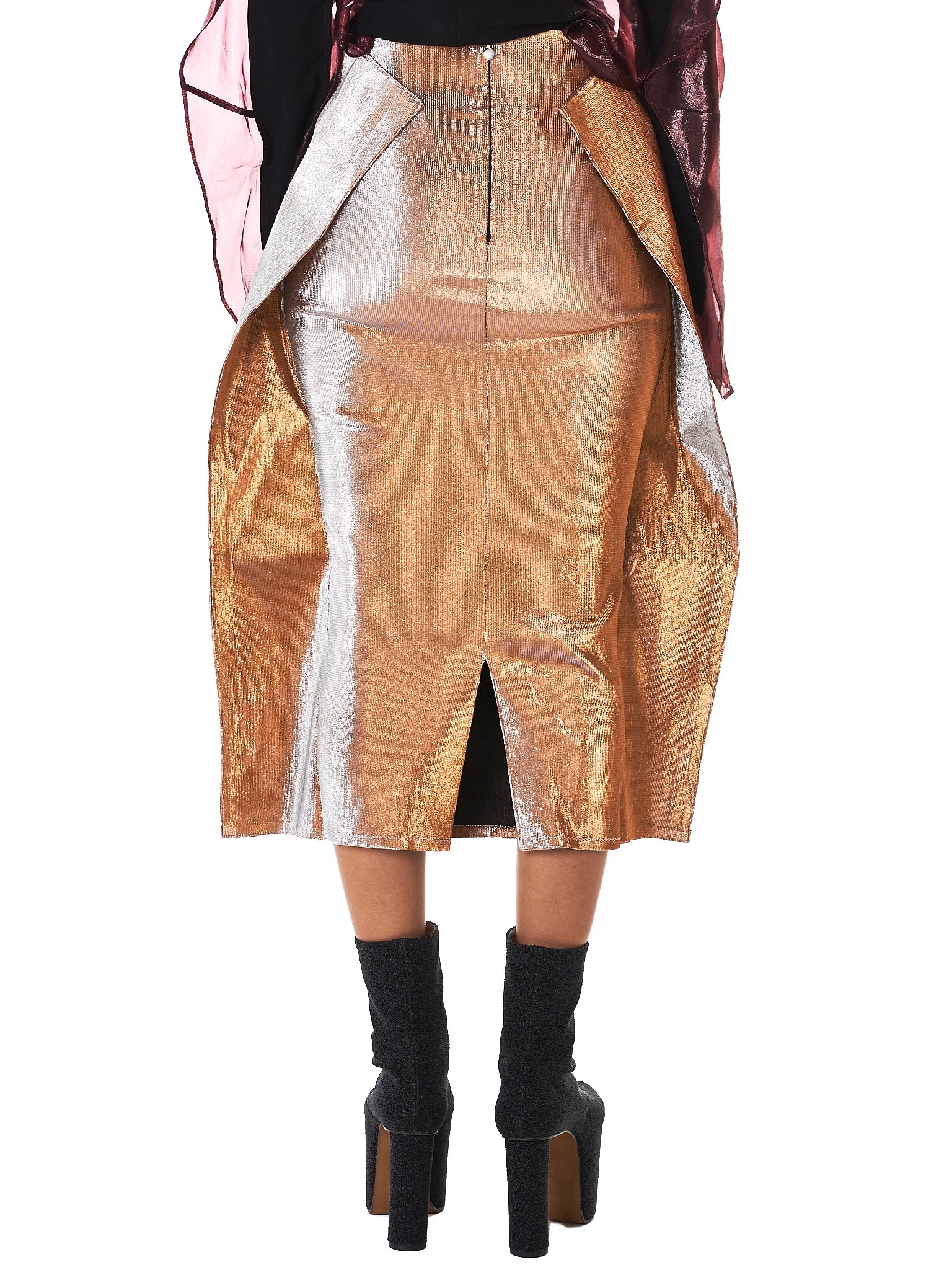 Metallic Rectangle Skirt (PK-AW17-FS-SL-SILVER)
