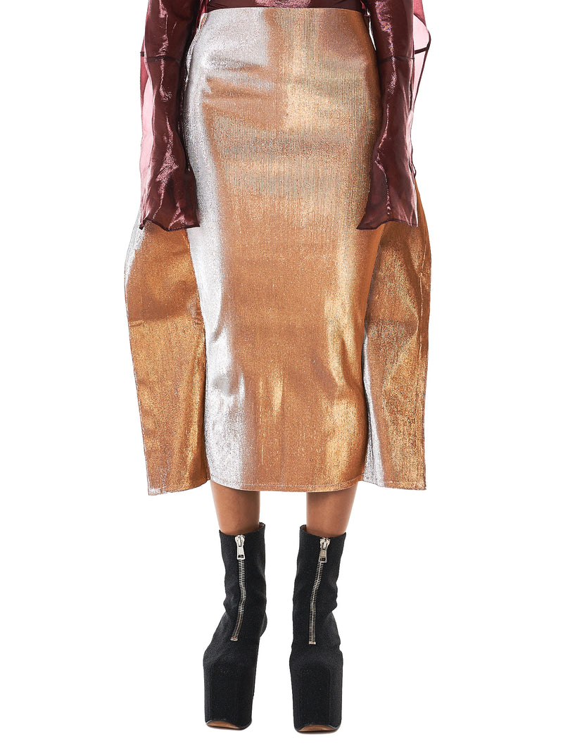 Metallic Rectangle Skirt (PK-AW17-FS-SL-SILVER)
