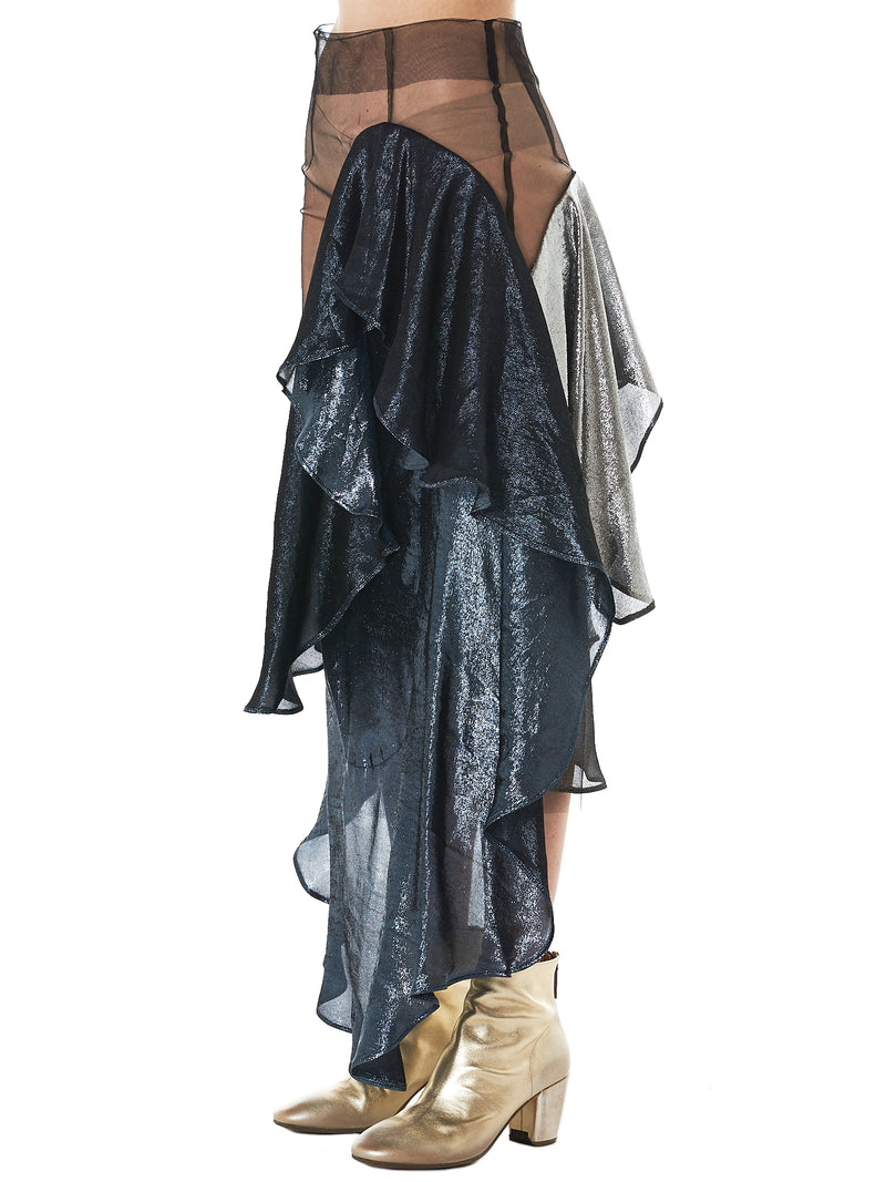 Paula Knorr Drape Skirt - Hlorenzo Side