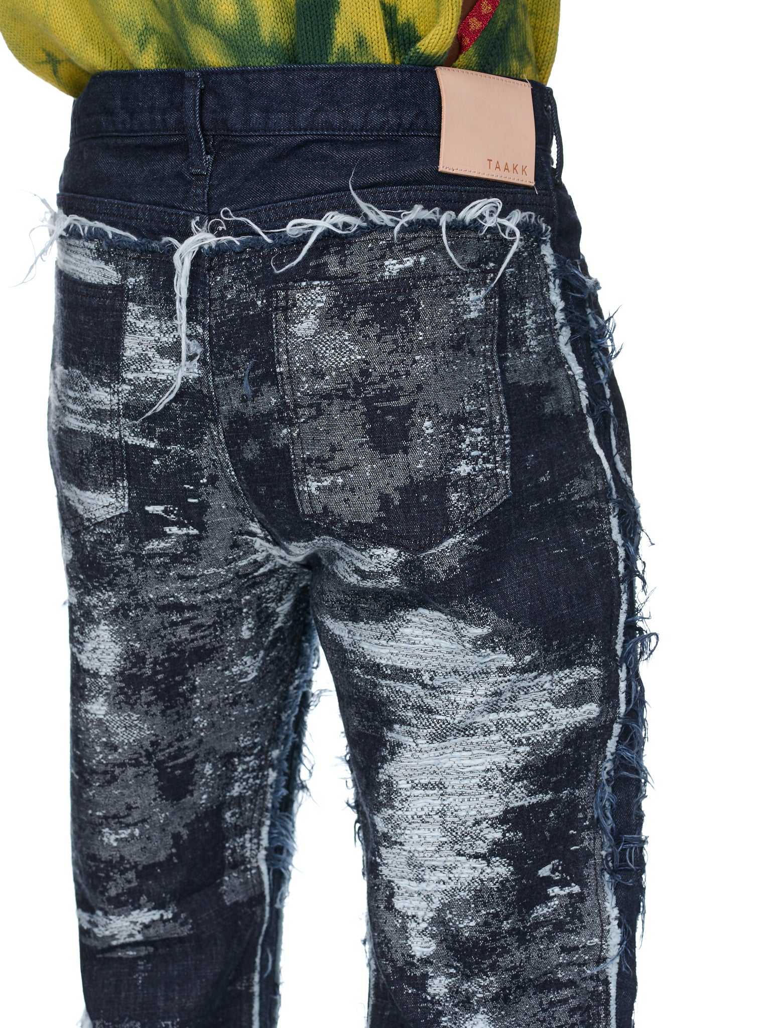 Flared Weaved Denim Pants (PT009-ONE-WASH)