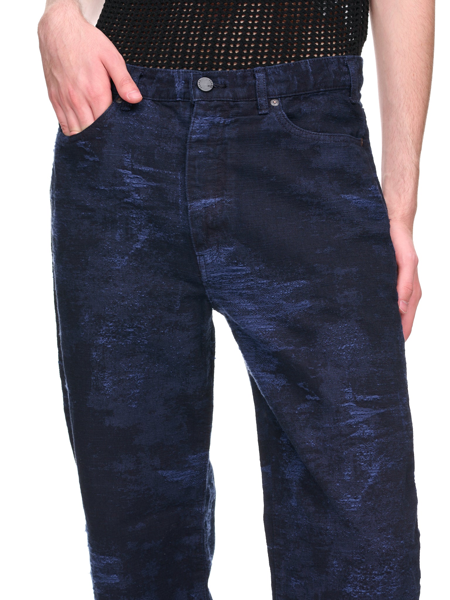 TAAKK Navy Jacquard Jeans