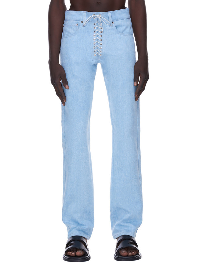 Ludovic de Saint Serin Lace Up Jeans | H. Lorenzo - front