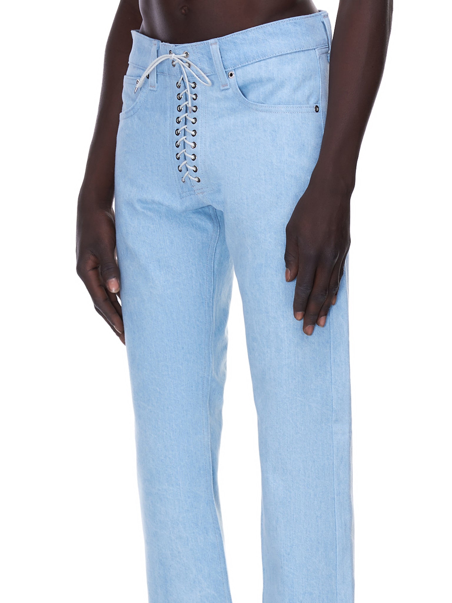 Ludovic de Saint Serin Lace Up Jeans | H. Lorenzo - detail 1