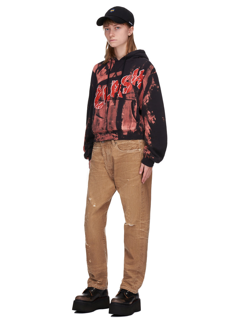 R13 Clash Cropped Hoodie | H. Lorenzo - styled 