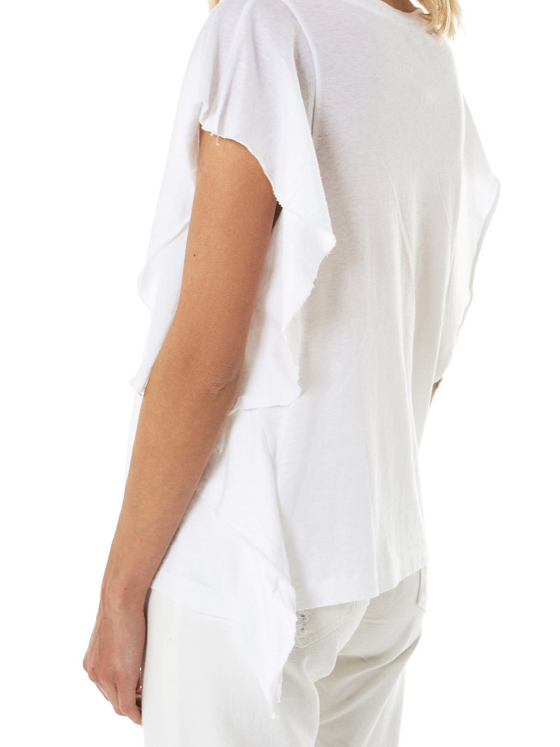 Raw Trim Flutter Tee (R13W3624-04-WHITE)