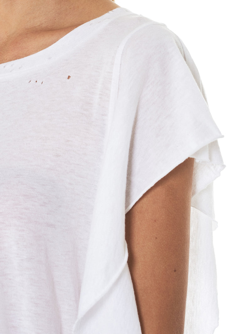 Raw Trim Flutter Tee (R13W3624-04-WHITE)