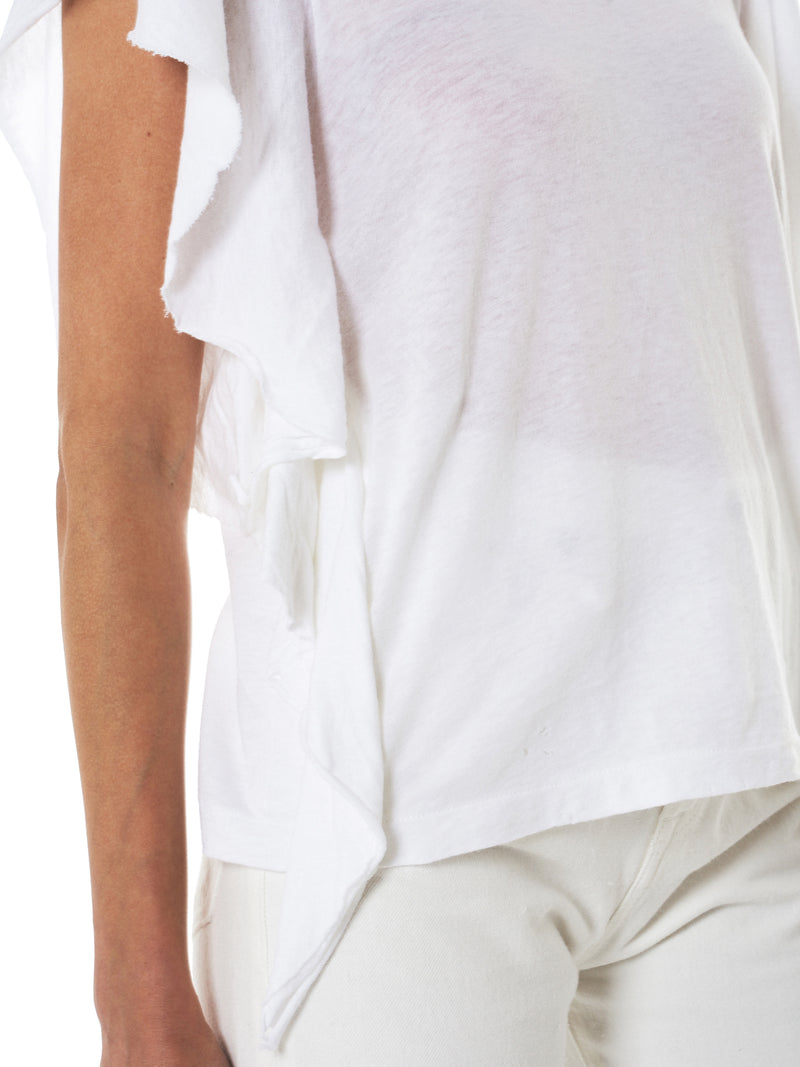 Raw Trim Flutter Tee (R13W3624-04-WHITE)