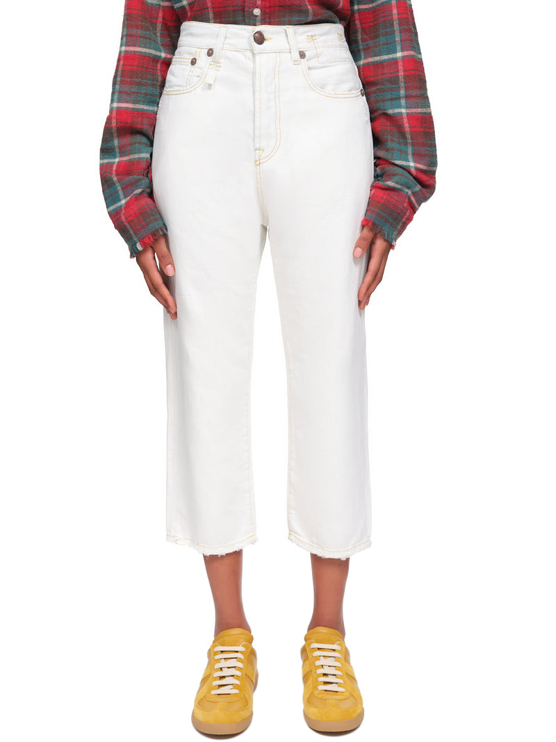 R13 Cropped Denim Jeans | H.Lorenzo - front