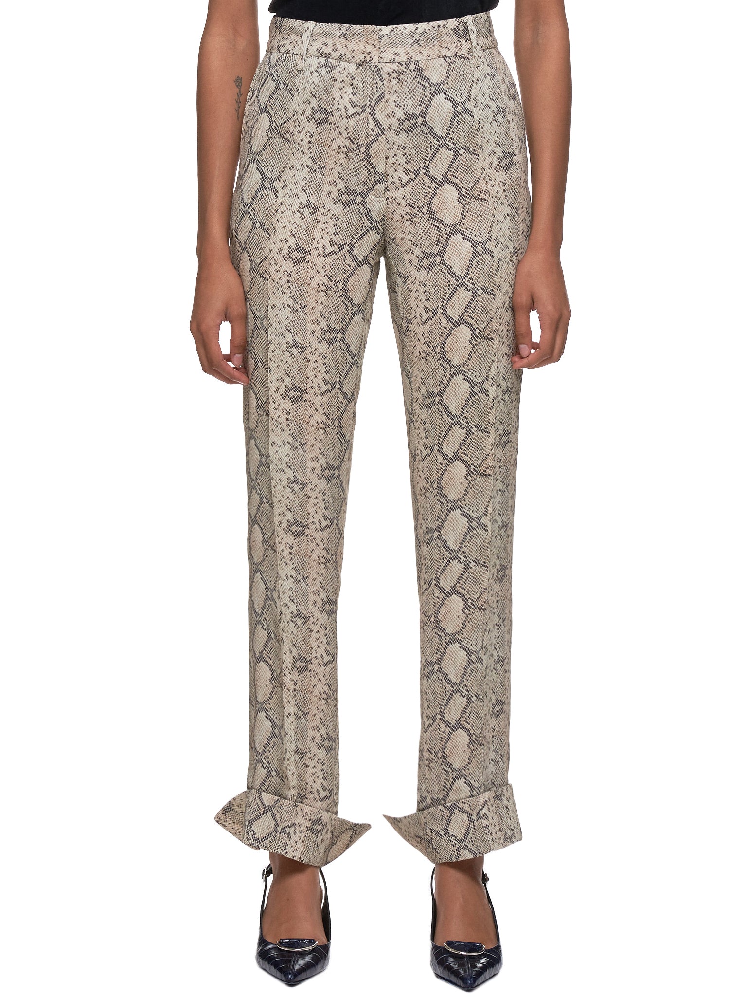Split Hem Trousers (R1CA36-CLY-BEIGE)