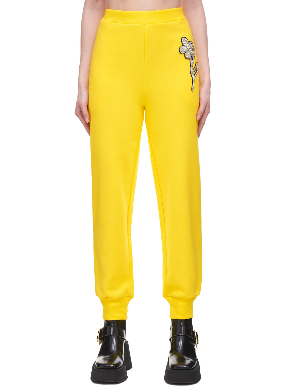 David Koma Pocket Flower Applique Sweatpants | H. Lorenzo - front