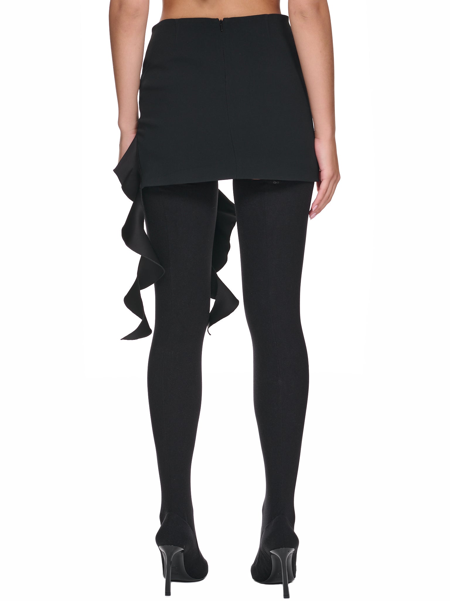 Ruffle Mini Skirt (RE23DK08S-BLACK)