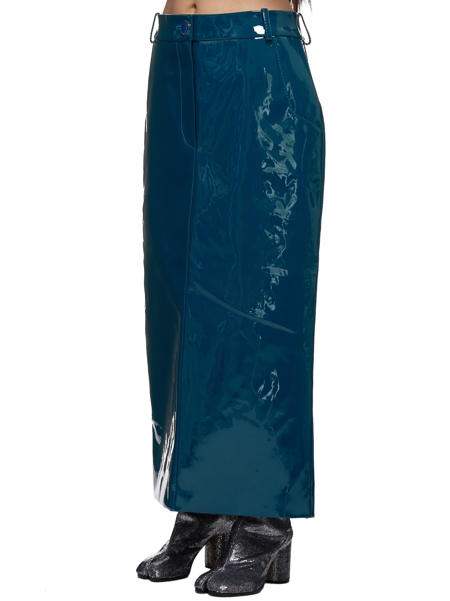 Glossy Maxi Skirt (RR042-PETROL)