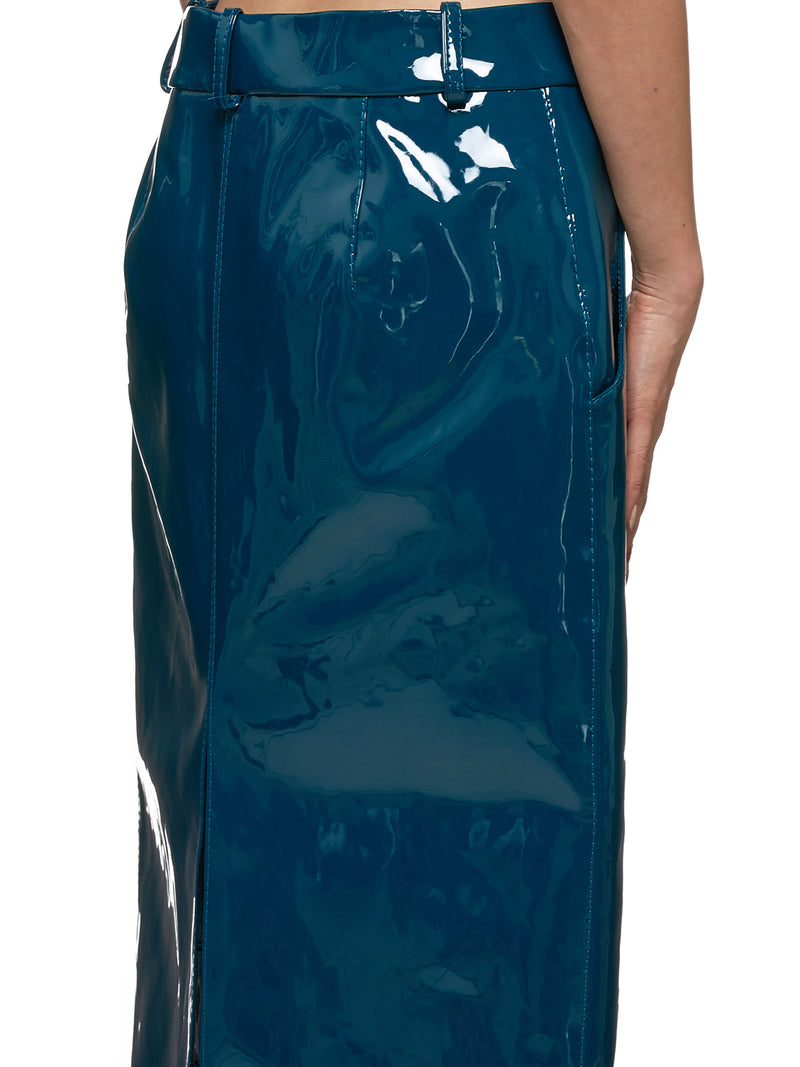 Glossy Maxi Skirt (RR042-PETROL)