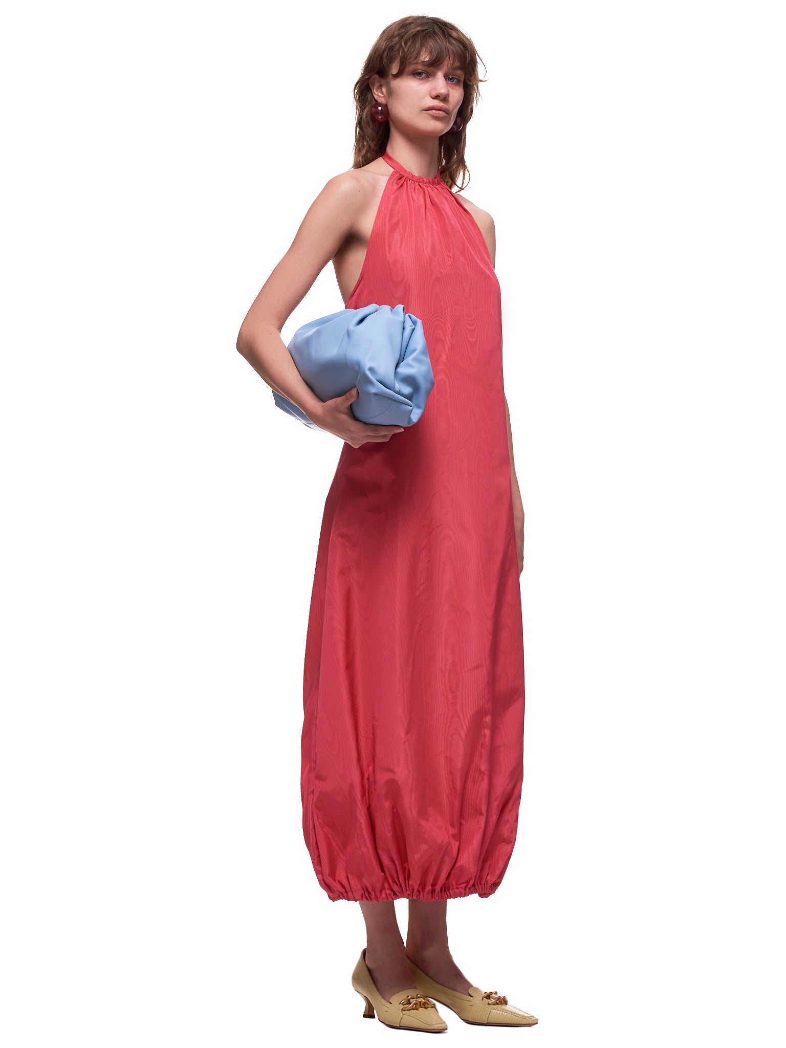 dark pink halter dress Anabelle Halter Neck Midi Dress - Dark Rose Floral