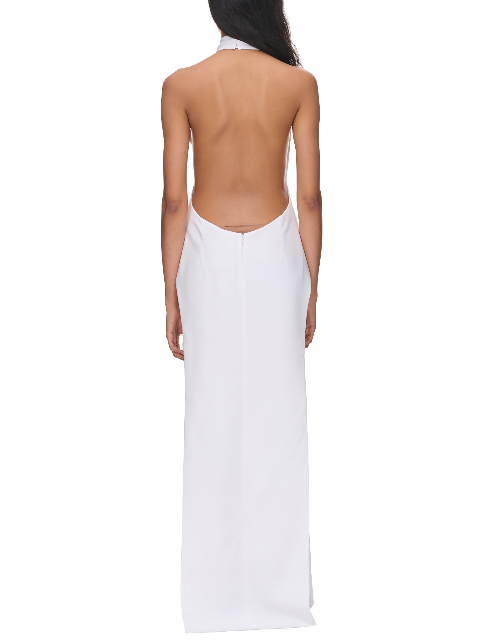 Monot | H.Lorenzo|Backless Halterneck Dress (RS23-805-WHITE), 40 / White Monot | H.Lorenzo|Backless Halterneck Dress (RS23-805-WHITE), 40 / White