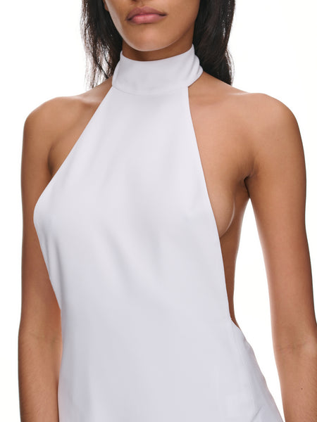 monot halter dress Halter Neck Dress With Back Cutouts Black