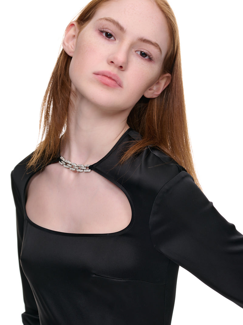 Suspense Cut-Out Chain Dress (RS23-DR3984-BLACK)