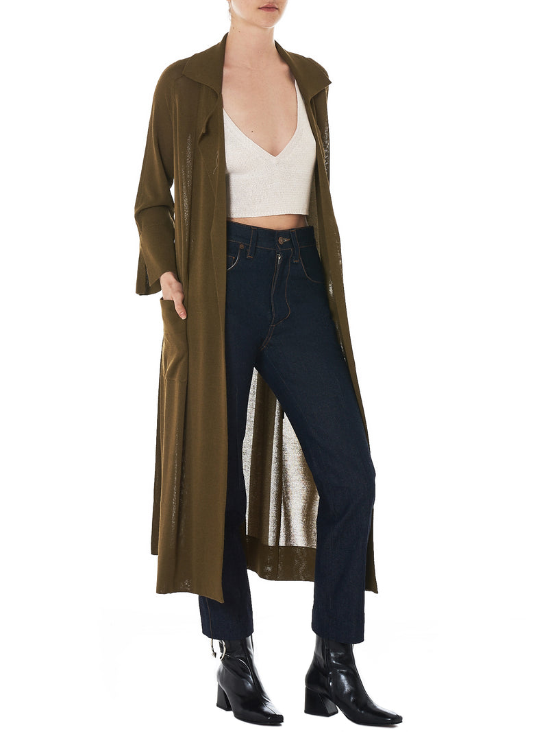 Knit Coat (S18-177-KHAKI)