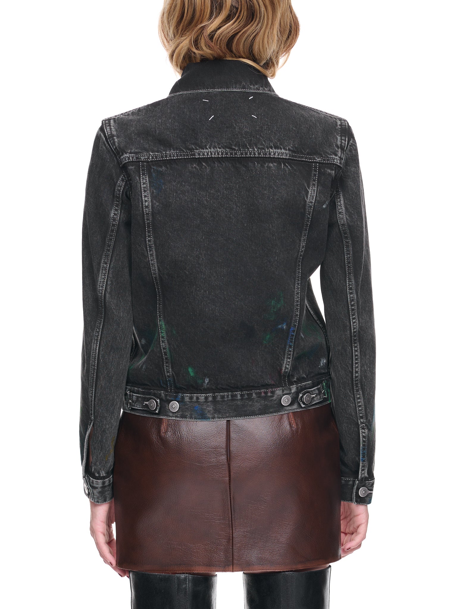 Painted Denim Jacket (S51AM0476-S30842-BLACK)