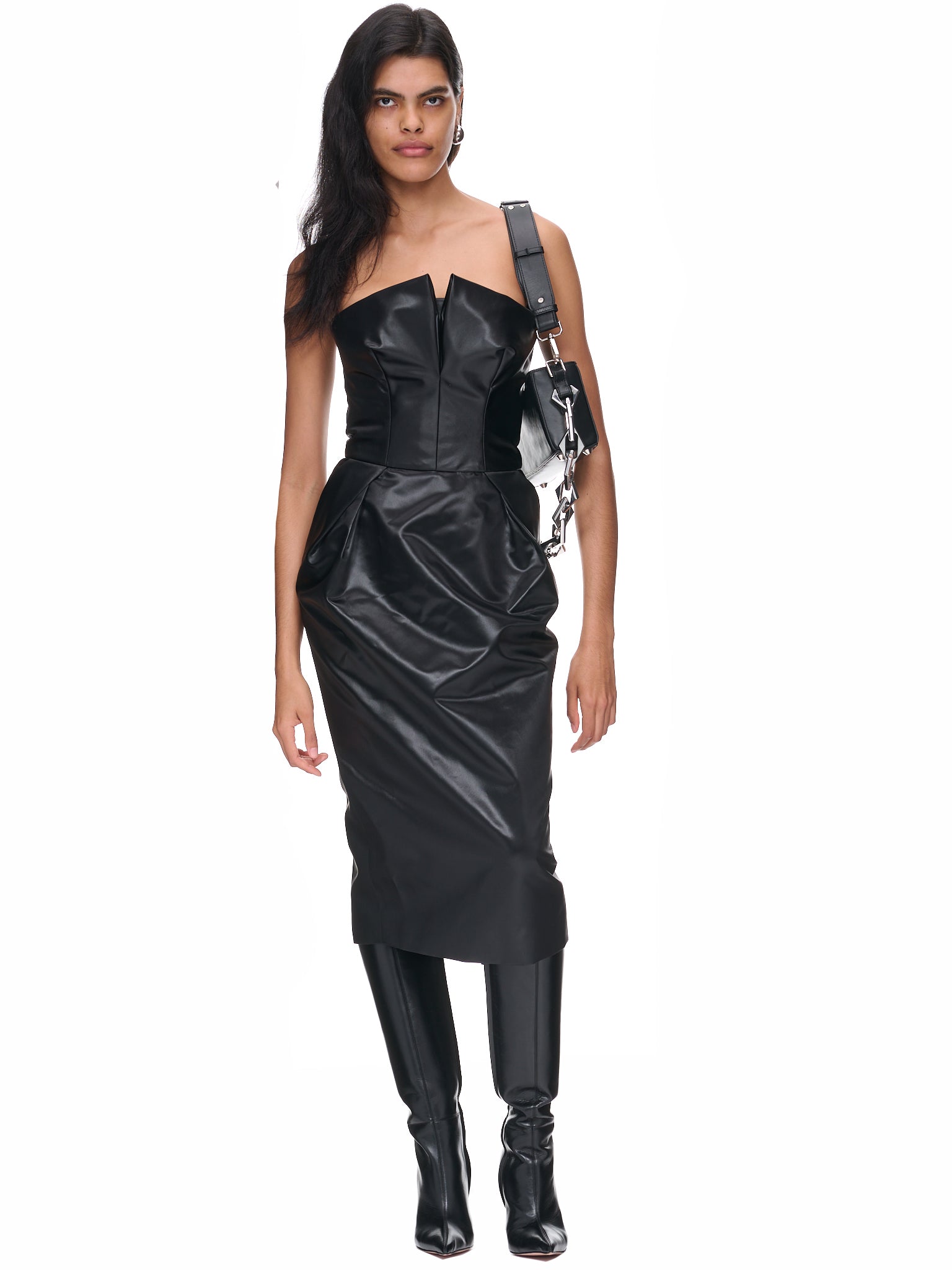 Slit Dress (S51DD0001-S60532-900-BLACK) Slit Dress (S51DD0001-S60532-900-BLACK)